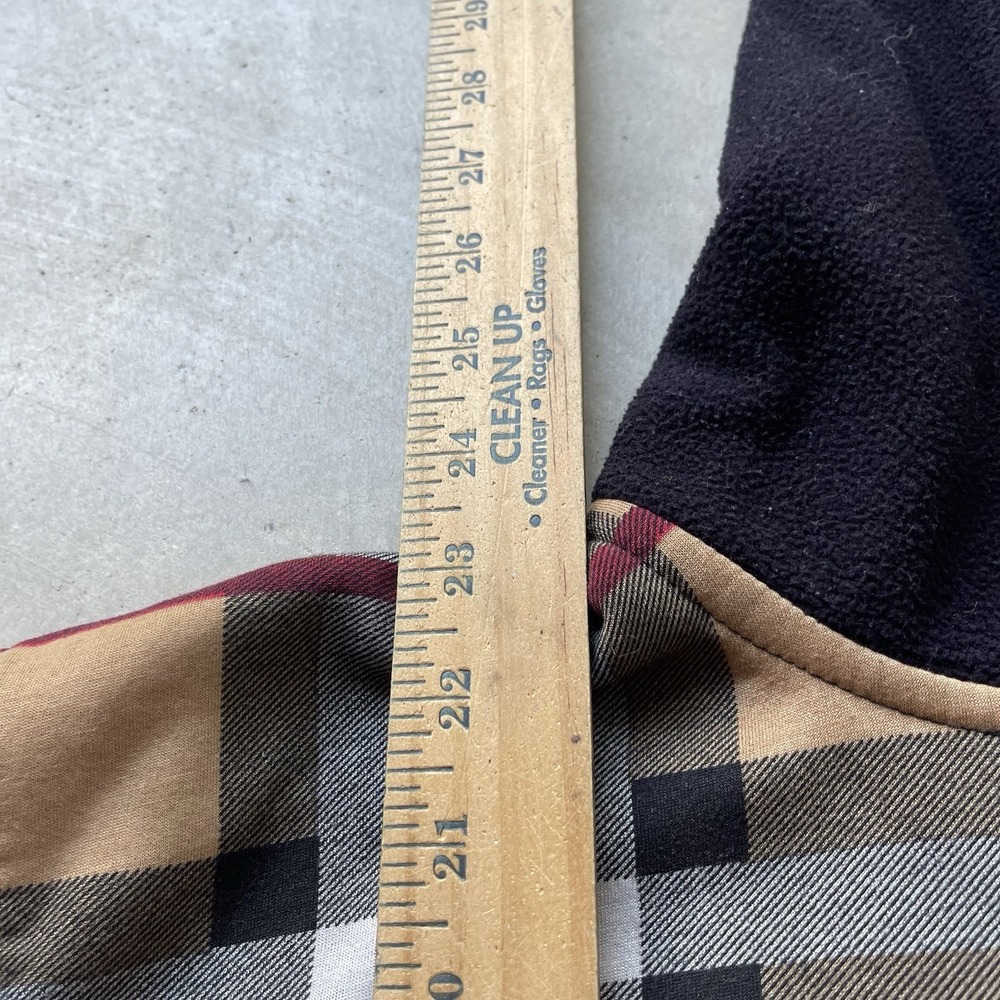 Burberry London Nova Check Hoodie Fleece Button Jacket Size Large Plaid - Picture 5 of 6